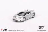 Mini GT 704 Bugatti EB110 GT Grigio Chiaro LHD Model Araba thumbnail 2