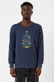 Shark Christmas Tree indigo Erkek 2ip Sweatshirt thumbnail 1