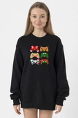 Video Game Controller Christmas Siyah Kadın 2ip Sweatshirt thumbnail 1