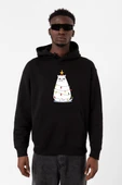 Grumpy Christmas Siyah Erkek 3ip Kapşonlu Sweatshirt thumbnail 1