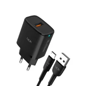 LinkTech C305 18W Auto ID Micro USB Kablolu Şarj Aleti Set thumbnail 2