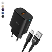 LinkTech C303 18W Auto ID Type-C Kablolu Şarj Aleti Set thumbnail 1