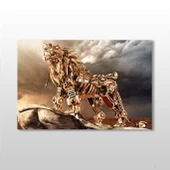 Aslan Mekanik Kanvas Tablo thumbnail 1