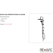 Newarc Bold Siyah Duş Ünitesi 910530B thumbnail 3