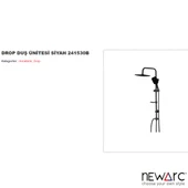 Newarc Drop Siyah Duş Ünitesi 241530B thumbnail 2