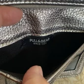 Pull Bear Metalik Gümüs Cüzdan Kartlık thumbnail 6