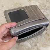 Pull Bear Metalik Gümüs Cüzdan Kartlık thumbnail 4