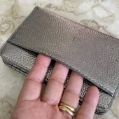 Pull Bear Metalik Gümüs Cüzdan Kartlık thumbnail 5