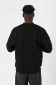 Shark Christmas Tree Siyah Erkek 2ip Sweatshirt thumbnail 4