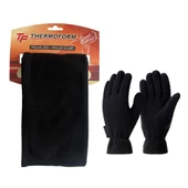 Thermoform Polar Unisex Eldiven-Atkı Seti Siyah thumbnail 1