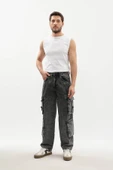 Erkek Kargo Cepli Jean Pantolon thumbnail 3