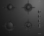 Arçelik Star Siyah Cam Ankastre Set thumbnail 4