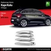 S-Dizayn Citroen C3 Krom Kapı Kolu 4 Kapı 2010-2016 thumbnail 1