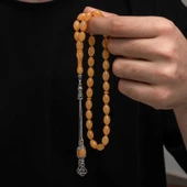 Gümüş Püskül Sıkma Kehribar Tesbih thumbnail 4