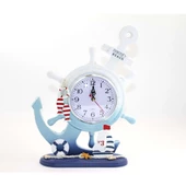 Ahşap Marin Çapa Ve Dümen Tasarımlı Saat thumbnail 1