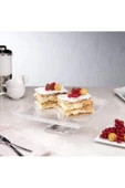 950007 Ayaklı Kare Servis Tabağı 24 Cm thumbnail 3