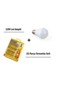 Pazariz 12w Led Ampul + 32 Parça Tornavida Seti thumbnail 2