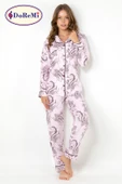DoReMi Cherry Rot Uzun Kollu Bayan Pijama Takımı thumbnail 9