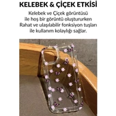 iPhone 16 Pro Çiçekli Butterfly Seri Silikon Kapak thumbnail 2