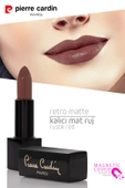 Pierre Cardin Retro Matte Lipstick  - Rustic Red - 147 thumbnail 8