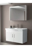 Ece Banyo Beyaz Gama 90 Cm Banyo Dolabı thumbnail 1