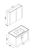 Ece Banyo Gama 80 Cm Banyo Dolabı - Beyaz thumbnail 3