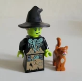 Orjinal Lego Minifigür Wicked Witch With Cat thumbnail 3