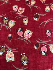 Patchwork Kumaşı - Baykuş Desenli KM28 thumbnail 1