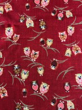 Patchwork Kumaşı - Baykuş Desenli KM28 thumbnail 2