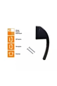 Roto Swing Secustik Siyah Pencere Kolu thumbnail 2
