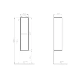 56343 Vitra Step Boy Dolabı, Parlak Beyaz, Sol (Demonte) thumbnail 2