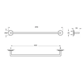 A4489736 Vitra Origin Havluluk, 60 cm, Mat Siyah thumbnail 2