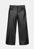 Pull & Bear Geniş paça suni deri pantolon thumbnail 5