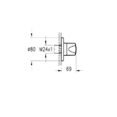 Vitra Ankastre Stop Valf – Sıva Üstü A41443 thumbnail 2