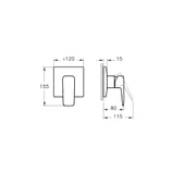 Vitra Root Square Ankastre Duş Bataryası A4275123 thumbnail 2