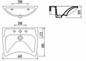 CREAVİT BD060 BEDENSEL ENGELLİ LAVABO thumbnail 2