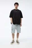 Pull & Bear Denim Kargo Bermuda Şort thumbnail 1