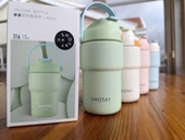Shotay Askılı Mug Çelik Bardak 450Ml Krem thumbnail 6