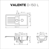 Evye Valente D-150L Beyaz Granit thumbnail 2