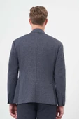 Lacivert Örme Mono Yaka 6 Drop Slim Fit Ceket 1002245152 thumbnail 5