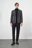 Lacivert Örme Mono Yaka 6 Drop Slim Fit Ceket 1002245152 thumbnail 2