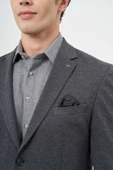 Lacivert Örme Mono Yaka 6 Drop Slim Fit Ceket 1002245153 thumbnail 4