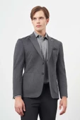 Lacivert Örme Mono Yaka 6 Drop Slim Fit Ceket 1002245153 thumbnail 3