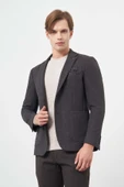 Siyah Örme Mono Yaka 6 Drop Slim Fit Ceket 1002245151 thumbnail 1