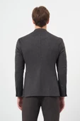 Siyah Örme Mono Yaka 6 Drop Slim Fit Ceket 1002245151 thumbnail 5
