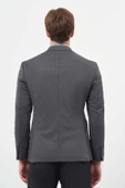 Lacivert Örme Mono Yaka 6 Drop Slim Fit Ceket 1002245153 thumbnail 5