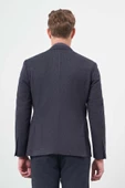 Lacivert Örme Mono Yaka 6 Drop Slim Fit Ceket 1002245151 thumbnail 5