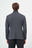 Lacivert Örme Mono Yaka 6 Drop Slim Fit Ceket 1002245152 thumbnail 4