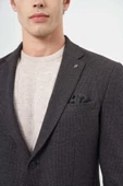 Siyah Örme Mono Yaka 6 Drop Slim Fit Ceket 1002245151 thumbnail 4
