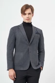 Lacivert Örme Mono Yaka 6 Drop Slim Fit Ceket 1002245152 thumbnail 1